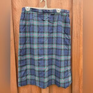 Pendleton Wool Vintage Plaid Midi Skirt